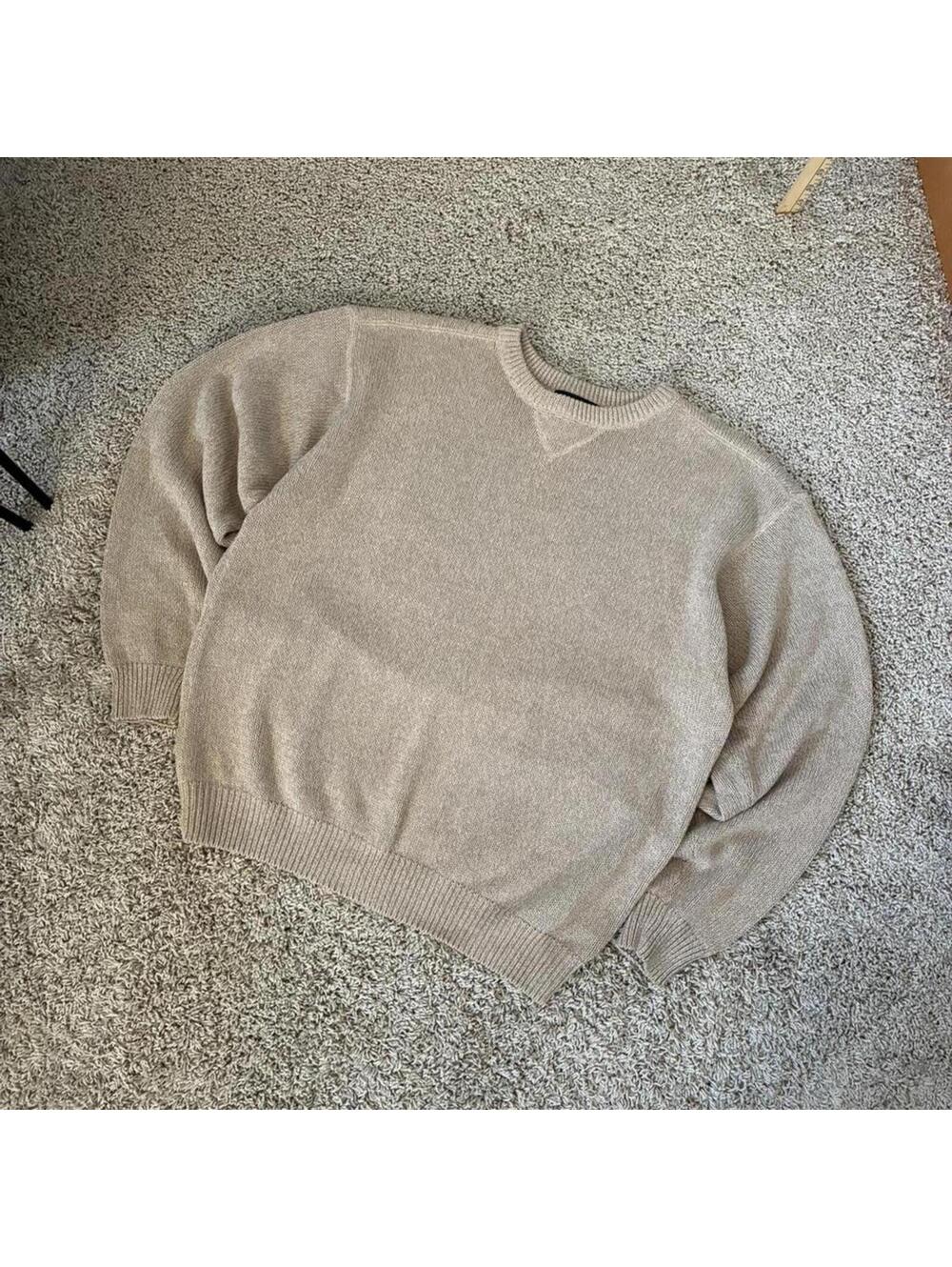 Croft & Barrow Men's Tan and Cream Jumper